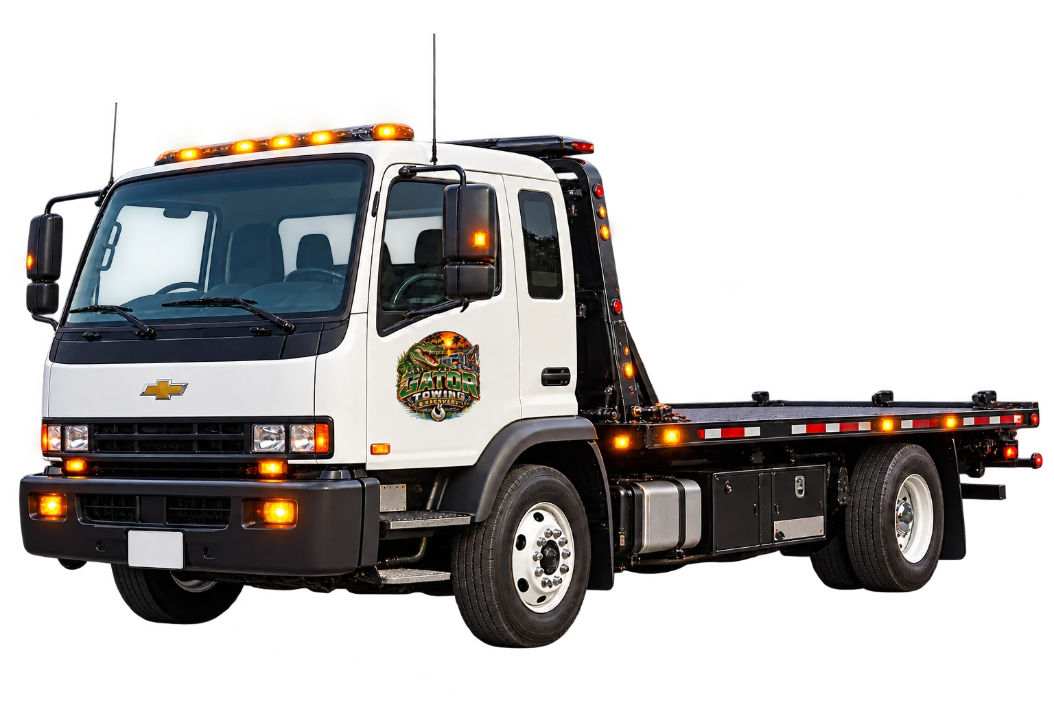 Gator towing fleet vehicle
